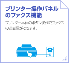 �v�����^�[����p�l���̃t�@�N�X�@�\�@�v�����^�[�{�̂̃{�^������Ńt�@�N�X�̑���M���ł��܂��B