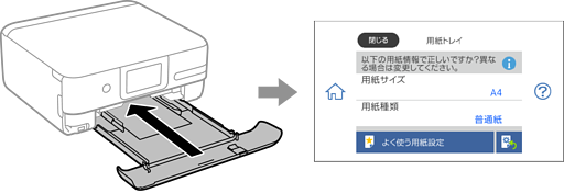 用紙サイズと種類の登録