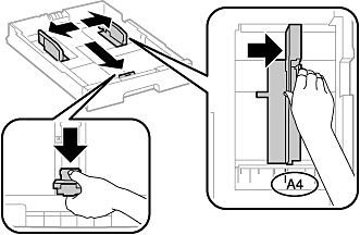 用紙カセットに印刷用紙をセットする