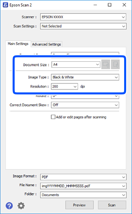 Scansione di un documento con Epson SX515w