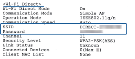 Epson Xp-2100 impostazione wi-fi direct